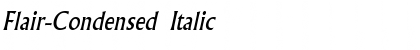 Flair-Condensed Italic Font