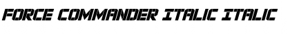 Force Commander Italic Italic Font