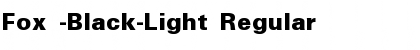 Fox -Black-Light Regular Font