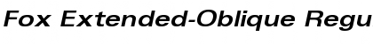 Fox Extended-Oblique Regular Regular Font