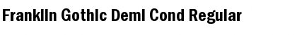 Franklin Gothic Demi Cond Font