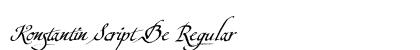 Konstantin Script Be Regular preview