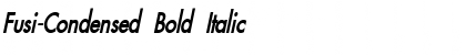 Fusi-Condensed Bold Italic Font