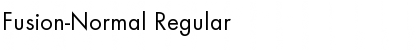 Fusion-Normal Regular Font