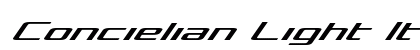 Concielian Light Italic Light Italic preview