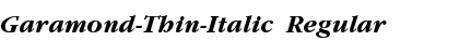 Garamond-Thin-Italic Font