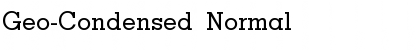 Geo-Condensed Normal Font