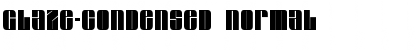 Glaze-Condensed Normal Font