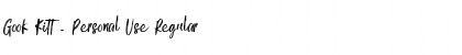 Gook Kitt - Personal Use Font
