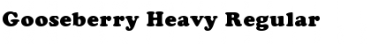Gooseberry Heavy Regular Font