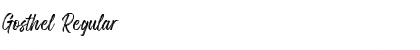 Gosthel Regular Font
