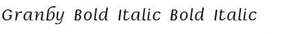 Granby Bold Italic Font