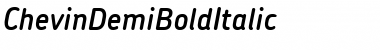 ChevinDemiBoldItalic Regular Font