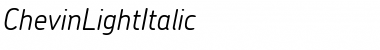 ChevinLightItalic Regular Font