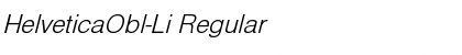 HelveticaObl-Li Regular Font