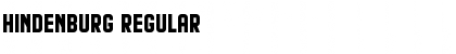 Hindenburg Font
