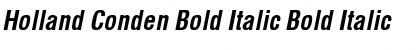 Holland Conden Bold Italic Font