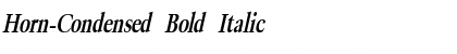 Horn-Condensed Bold Italic Font