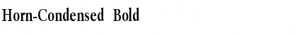 Horn-Condensed Bold Font