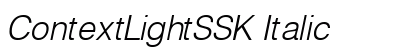 ContextLightSSK Italic Preview