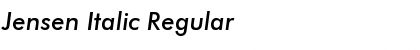 Jensen Italic Regular Font