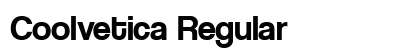 Coolvetica Regular Preview