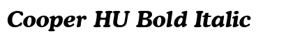Cooper HU Bold Italic Preview