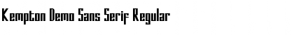 Kempton Demo Sans Serif Regular Font