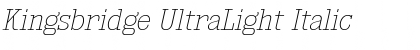 Kingsbridge UltraLight Italic Font