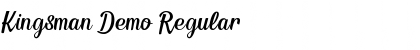 Kingsman Demo Regular Font