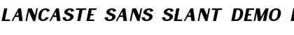 Download Lancaste Sans Slant Demo Font