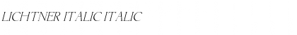 Lichtner Italic Font