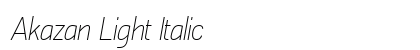 Akazan Light Italic preview