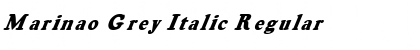 Marinao Grey Italic Font