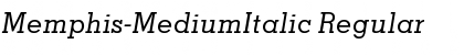 Memphis-MediumItalic Font