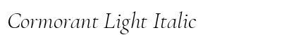Cormorant Light Italic