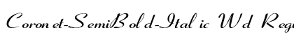Coronet-SemiBold-Italic Wd Regular preview