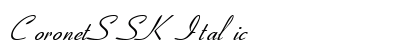 CoronetSSK Italic preview