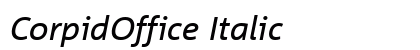 CorpidOffice Italic preview