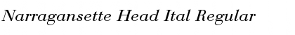 Download Narragansette Head Ital Font