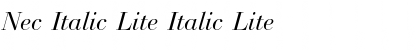 Nec Italic Lite Font