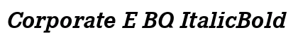 Corporate E BQ ItalicBold preview