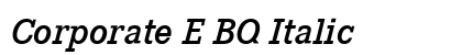 Corporate E BQ Italic preview