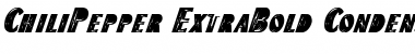 ChiliPepper-ExtraBold Condensed Bold Italic Font
