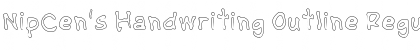 NipCen's Handwriting Outline Font