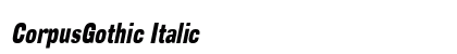CorpusGothic Italic preview