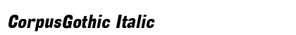 CorpusGothic Italic preview