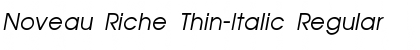 Download Noveau Riche Thin-Italic Font Download Noveau Riche Thin-Italic Font