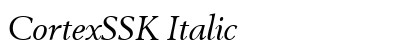 CortexSSK Italic preview