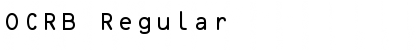 Download OCRB Font